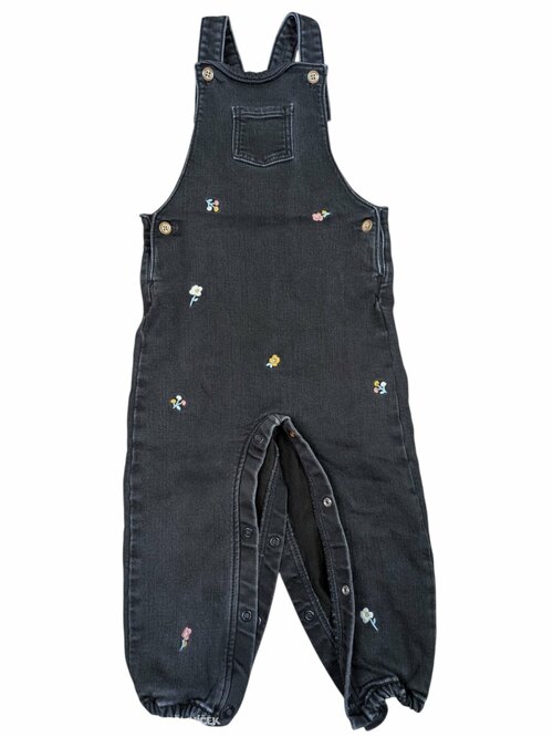 Černé dětské lacláče s kytičkami outlet M&S